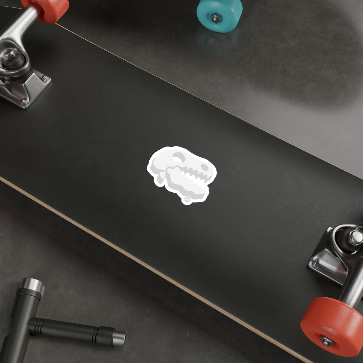 Skull Logo Black Skateboard Deck for Extreme Sports