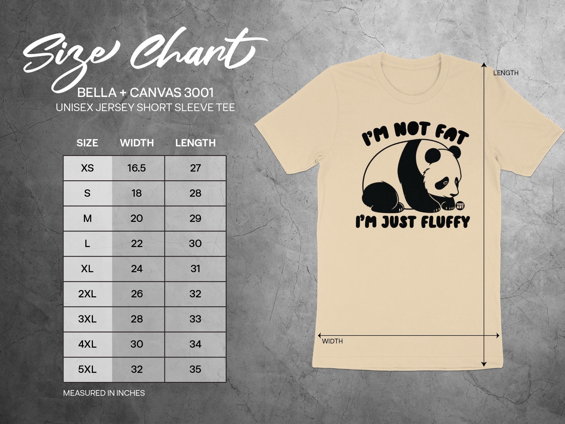 I'm Not Fat I'm Just Fluffy Panda Tee