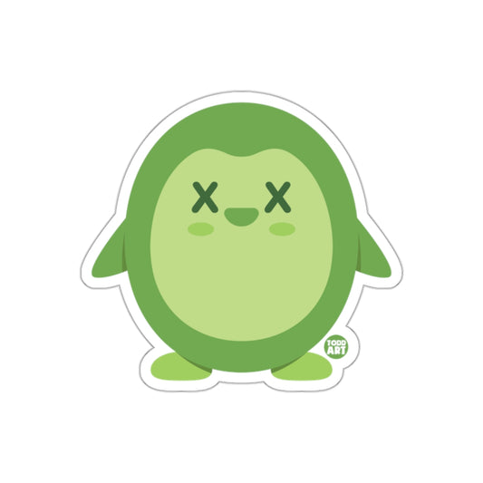 Cute Green Cartoon Character Sticker Decal