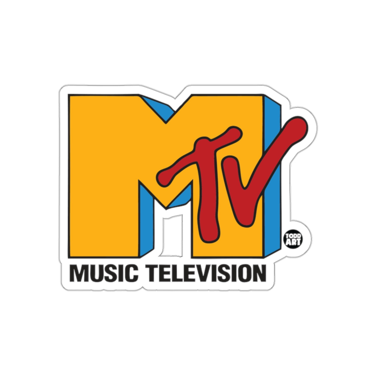 MTV Music Television Iconic Retro Logo Art sticker