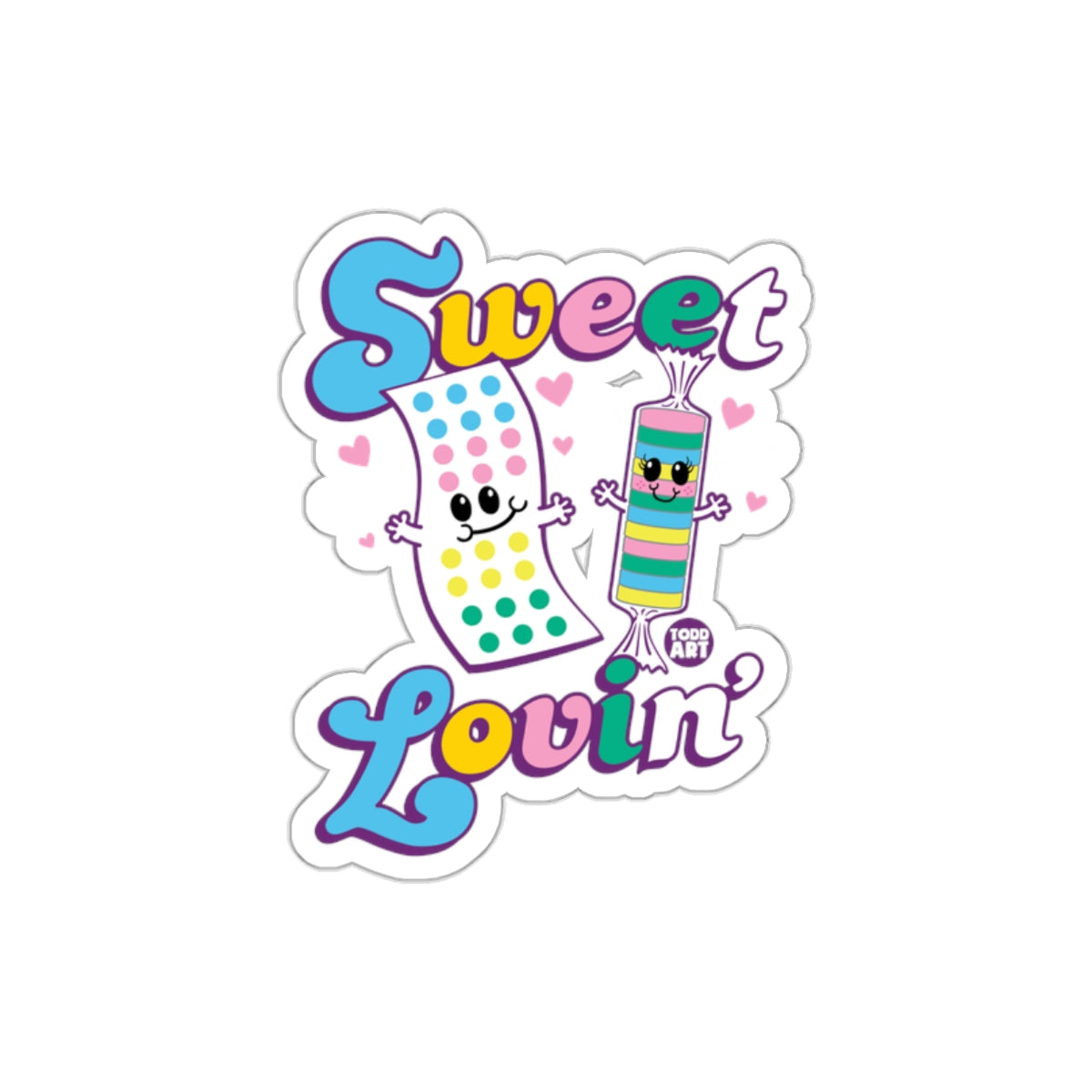 Sweet Lovin' Rainbow Candy Sticker Fun Design