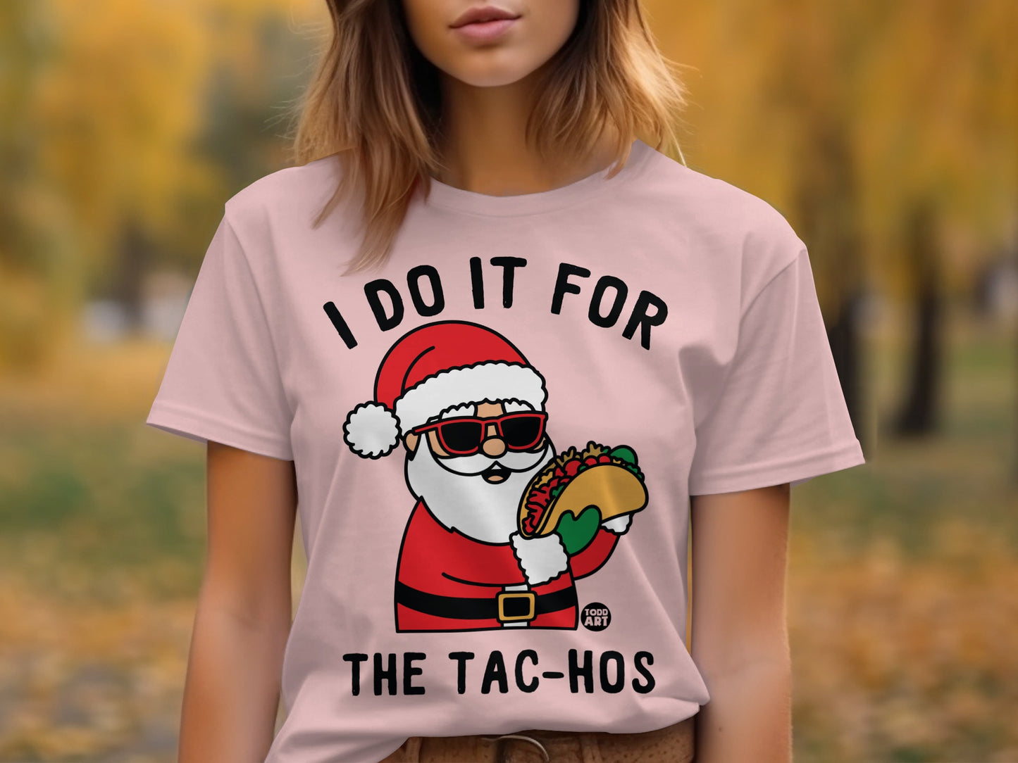 Funny Christmas Santa Taco Lover Graphic Tee product