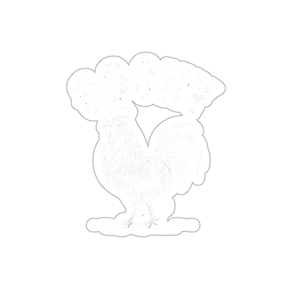 Unique Cocky Rooster Sticker Design for All Ages