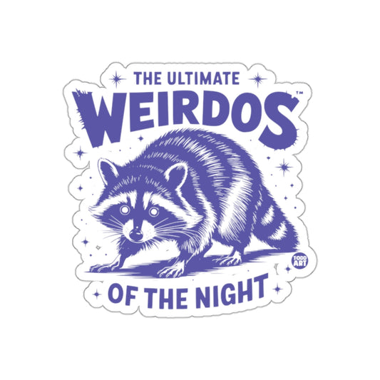 The Ultimate Weirdos of the Night Raccoon Art sticker