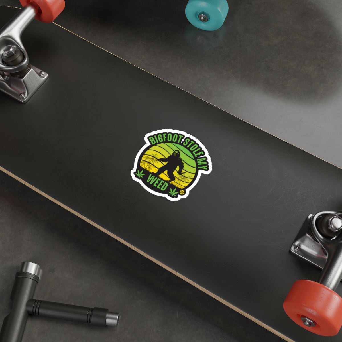 Bigfoot Stole My Weed Funny Sasquatch Cannabis Decal Sticker 
