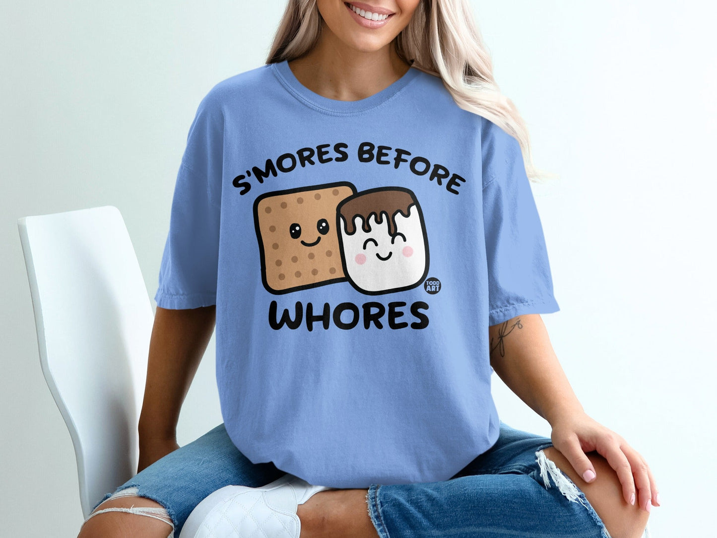 S'mores Before Whores Graphic Tee Shirt Casual Wear