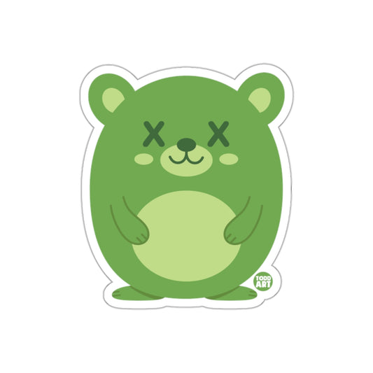 Green Cartoon Bear Cute Art Sticker Toy Collectible