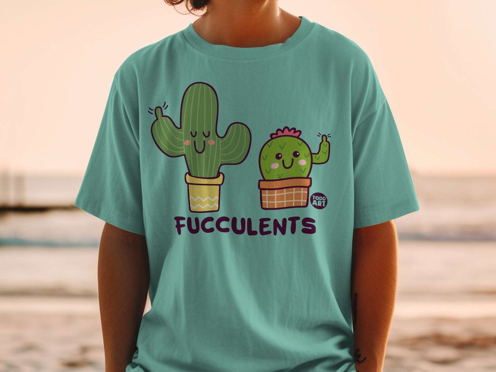 Fucculents Cute Cactus Graphic Tee Fun Shirt