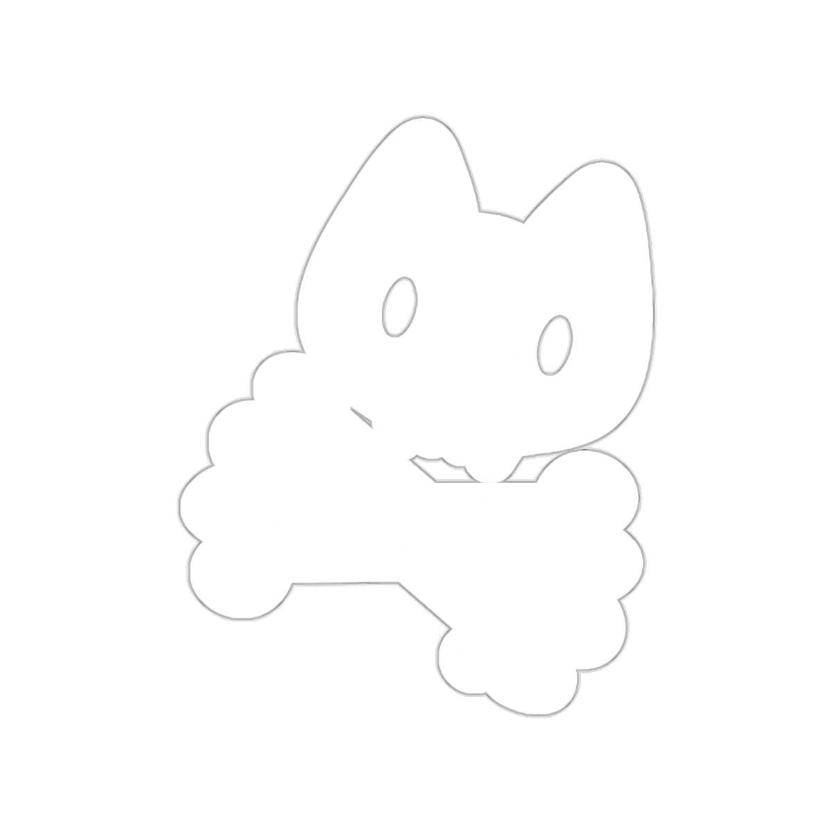 Cat Shaped Design with Bone Accent product