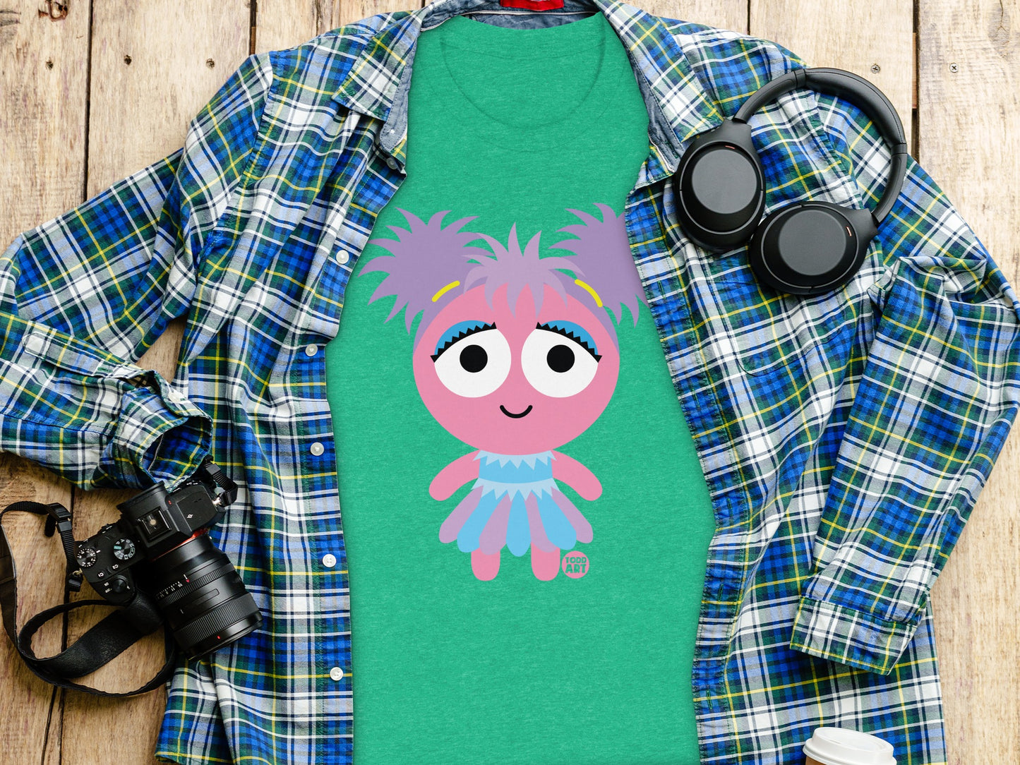 Fun and Colorful Character Illustration T-Shirt