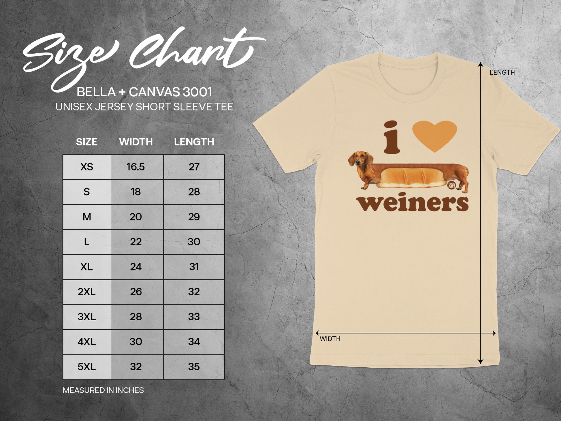 I Love Weiners Unisex Jersey Short Sleeve Tee product type