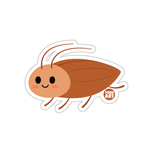 Cute Smiling Insect Cartoon Design Todd Art Sticker