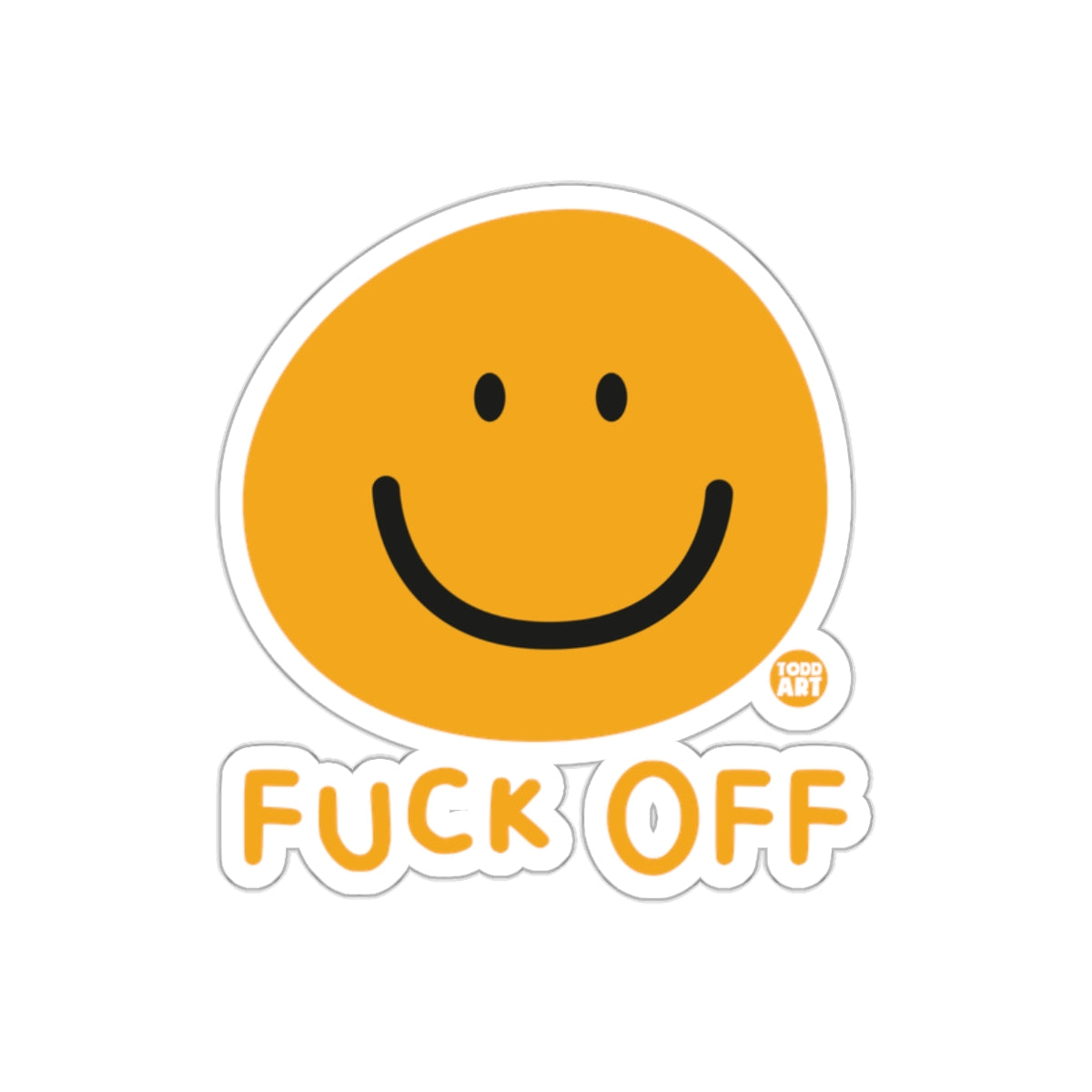 Smiley Face Fuck Off Sticker for Bold Fun Decor
