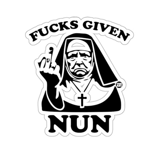 Fucks Given Nun Bold Statement Sarcasm Humor Product Type