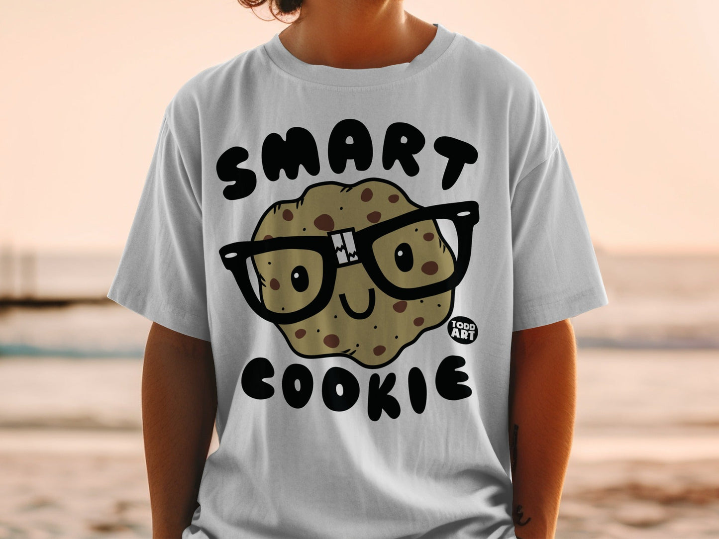 Cute Smart Cookie with Glasses Graphic T-shirt