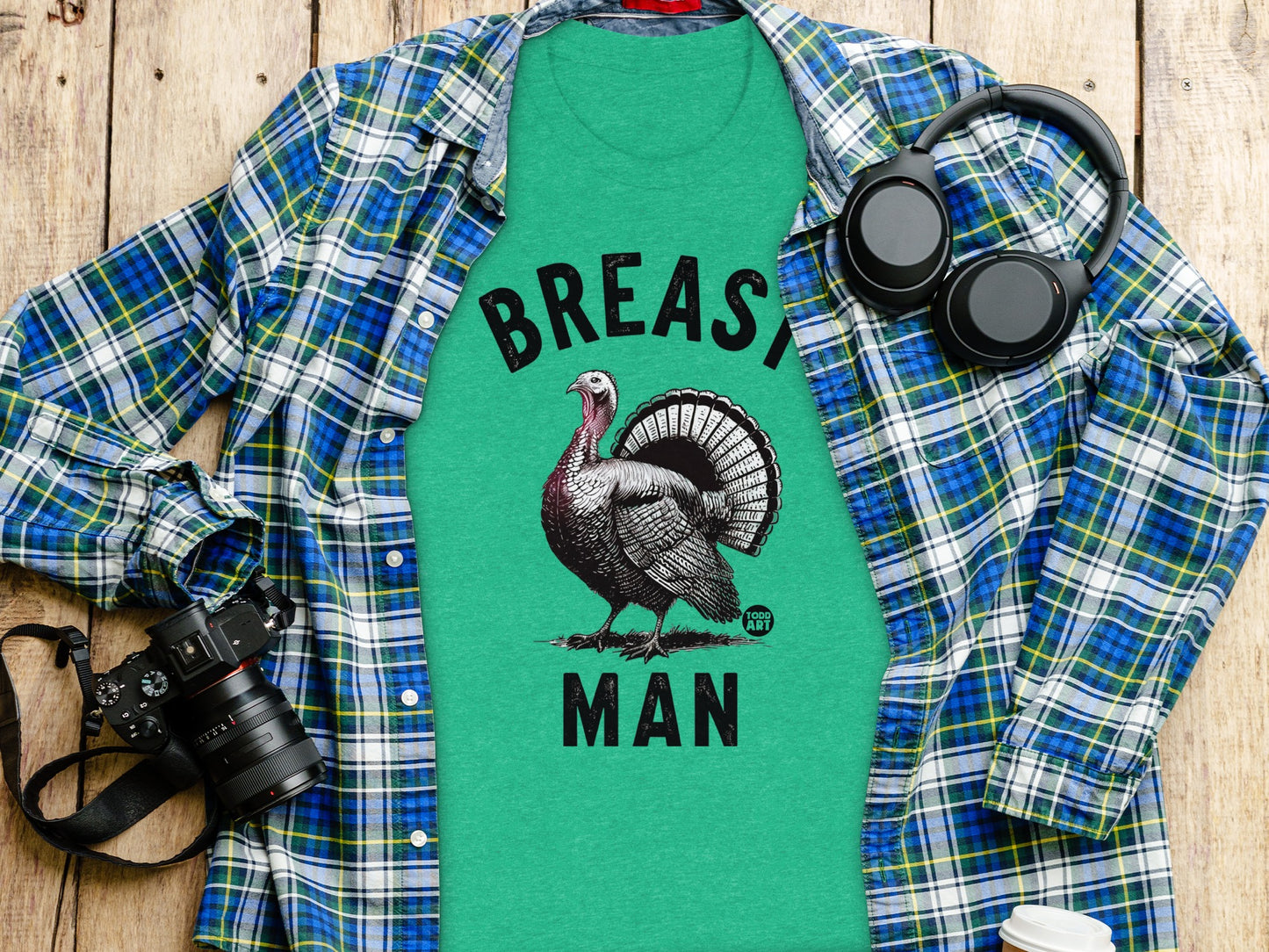 Breast Man Turkey Graphic Tee for Casual Wear