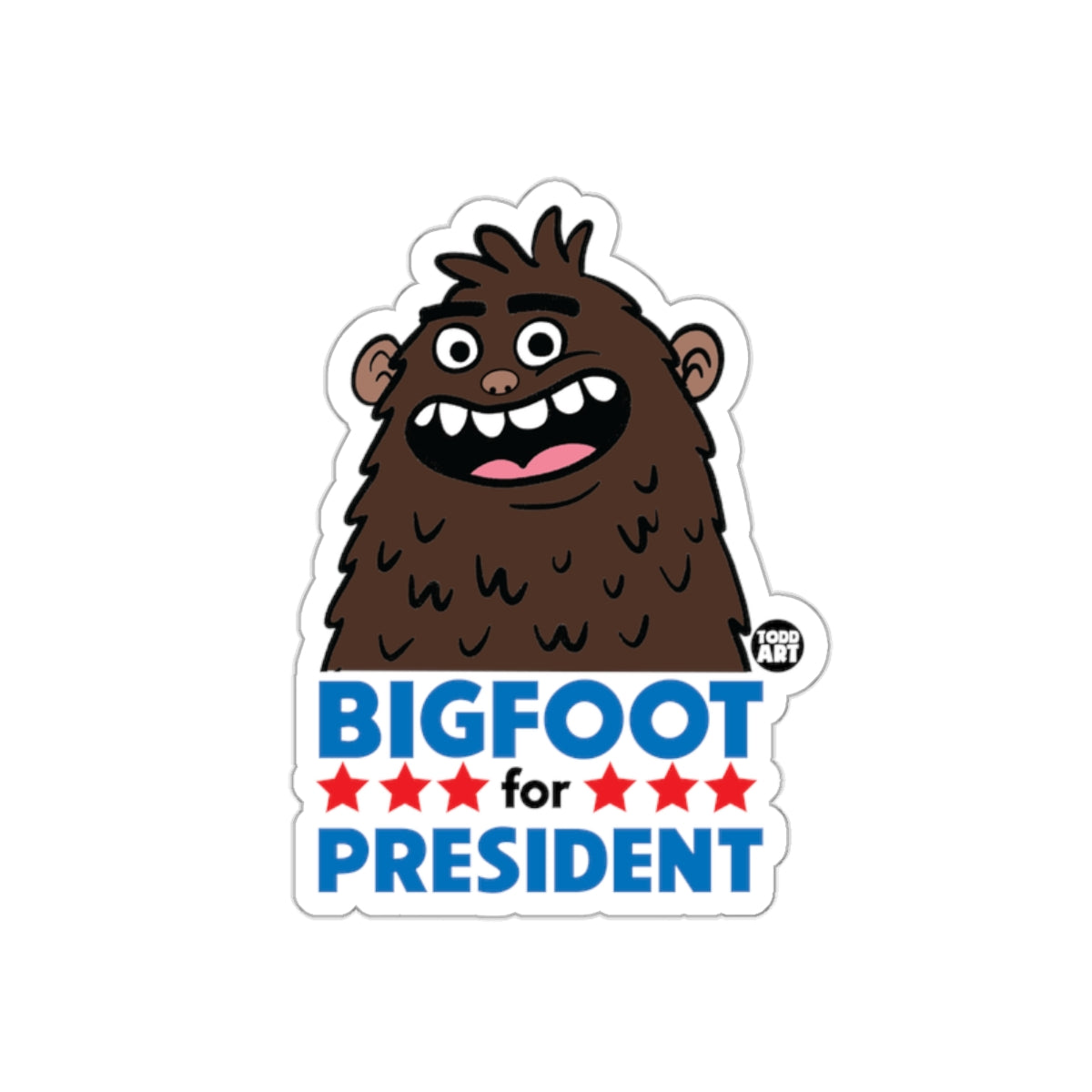Bigfoot for President Sticker Fun Election Design