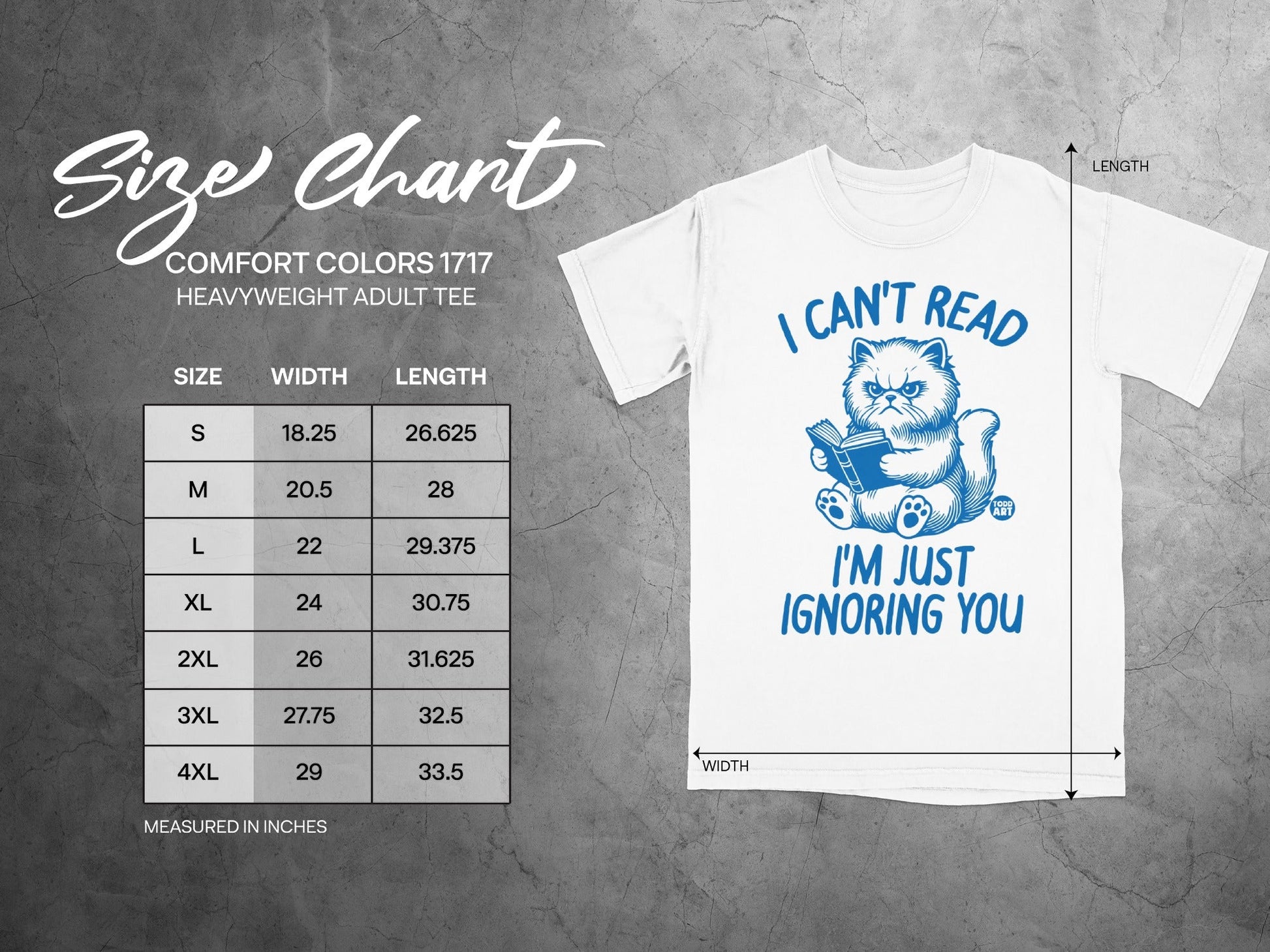 I Can't Read I'm Just Ignoring You Funny Cat Tee