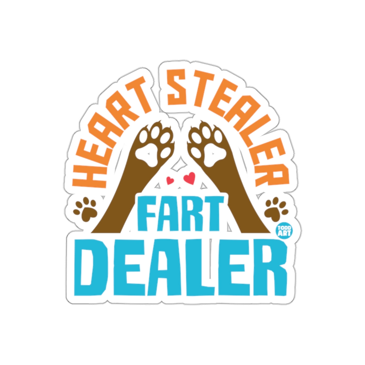 Heart Stealer Fart Dealer Sticker for Pets