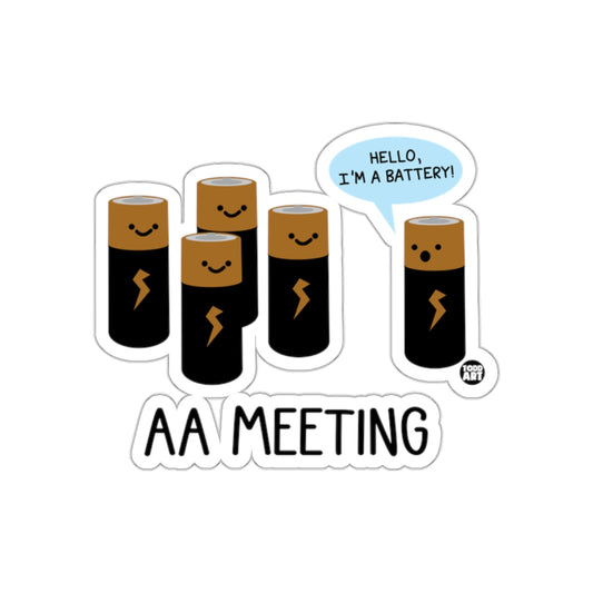 AA Meeting Battery Sticker with Cute Faces