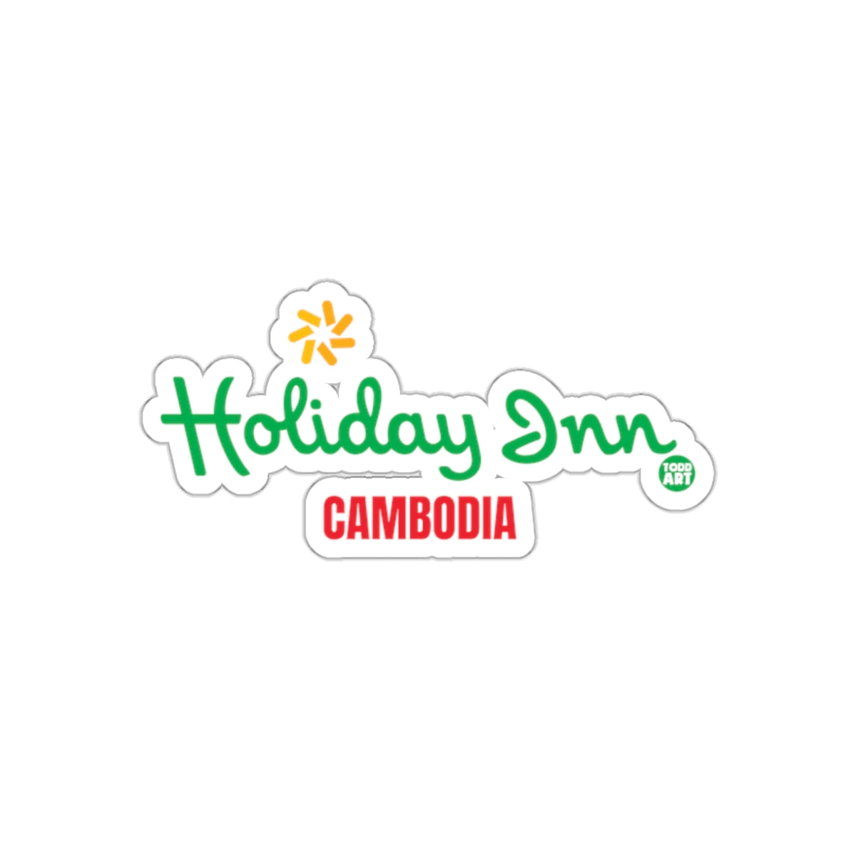 Holiday Inn Cambodia Art by Todd Graphic Design sticker