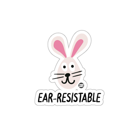 Cartoon Bunny with Pink Ears Ear-Resistable Sticker