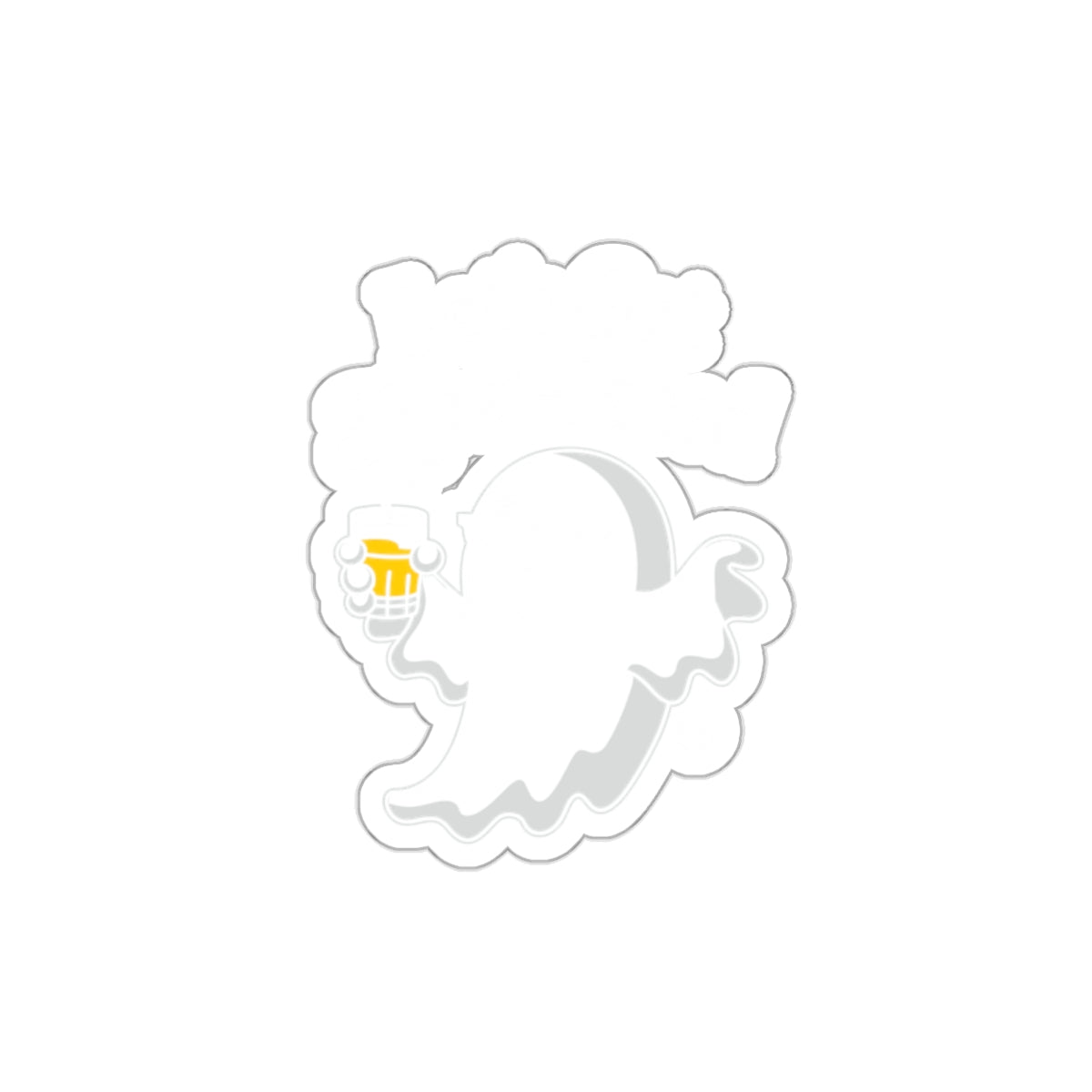 Cheers to Spooky Season Adorable Ghost Sticker