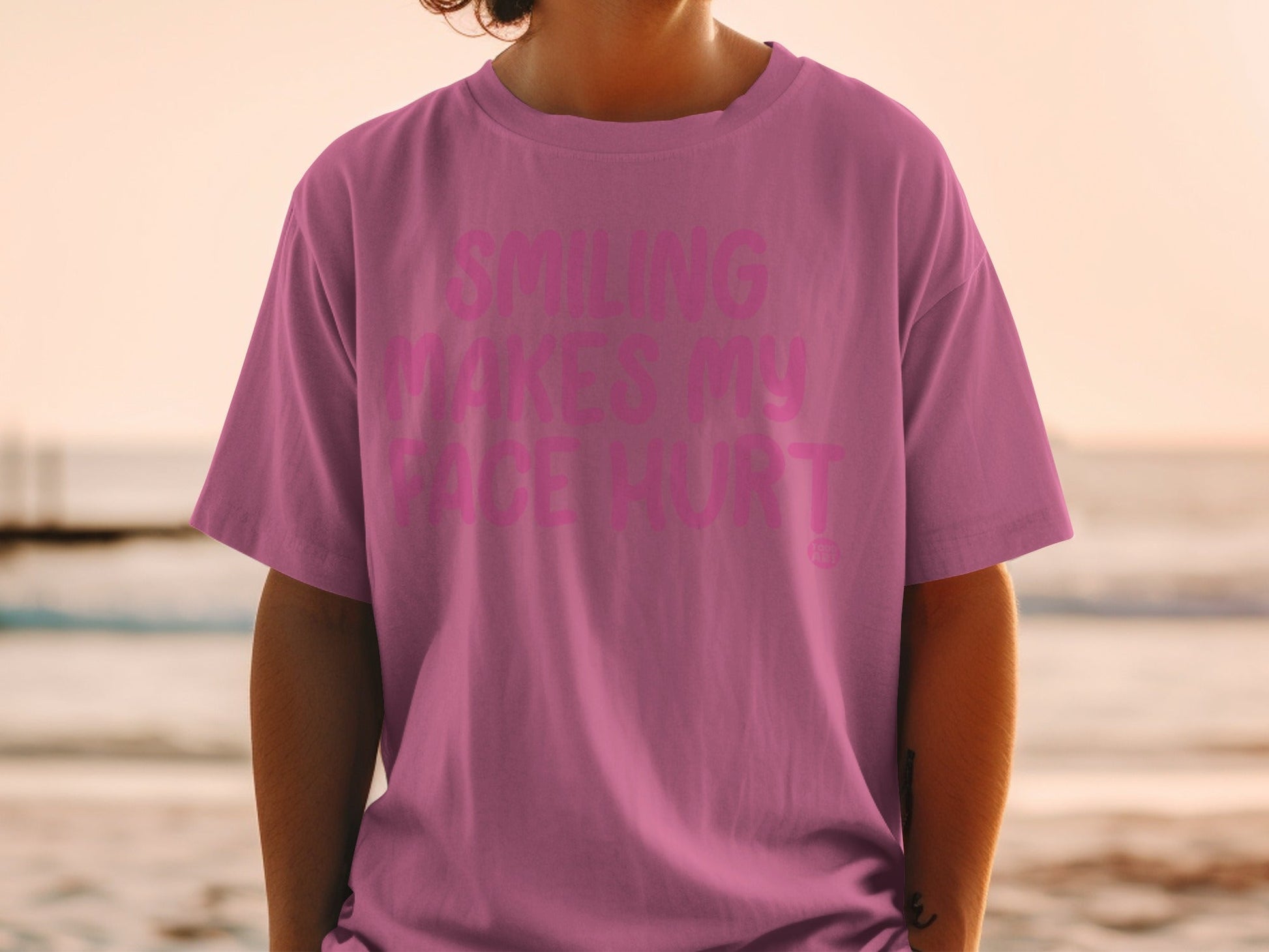 Smiling Makes My Face Hurt Fun Graphic Tee