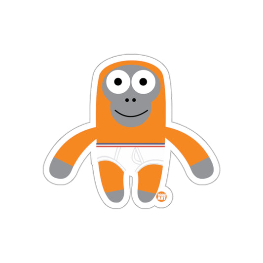 Cute Orange Cartoon Monkey Wall Sticker for Kids Room Decor