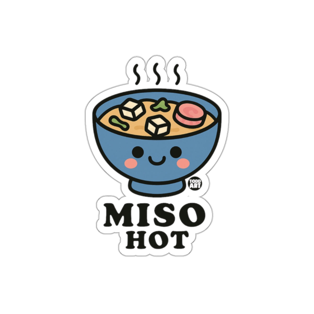 Miso Hot Cute Smiling Bowl with Steam Sticker