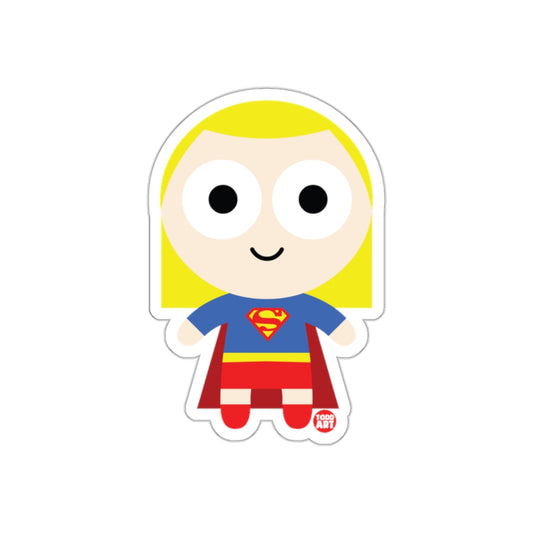 Cute Superhero Girl Cartoon Sticker product