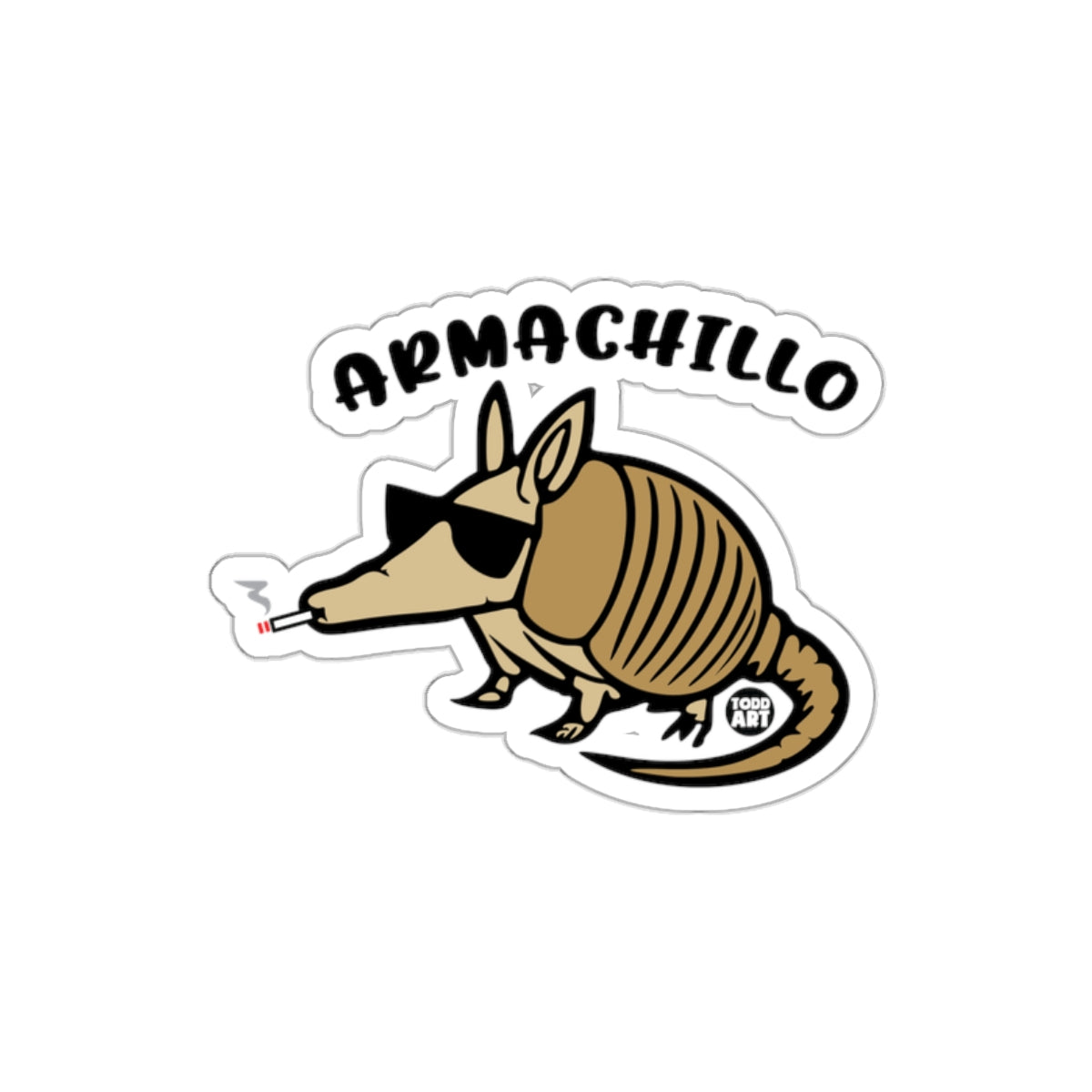 Cool ArmaChillo Armadillo Character Sticker