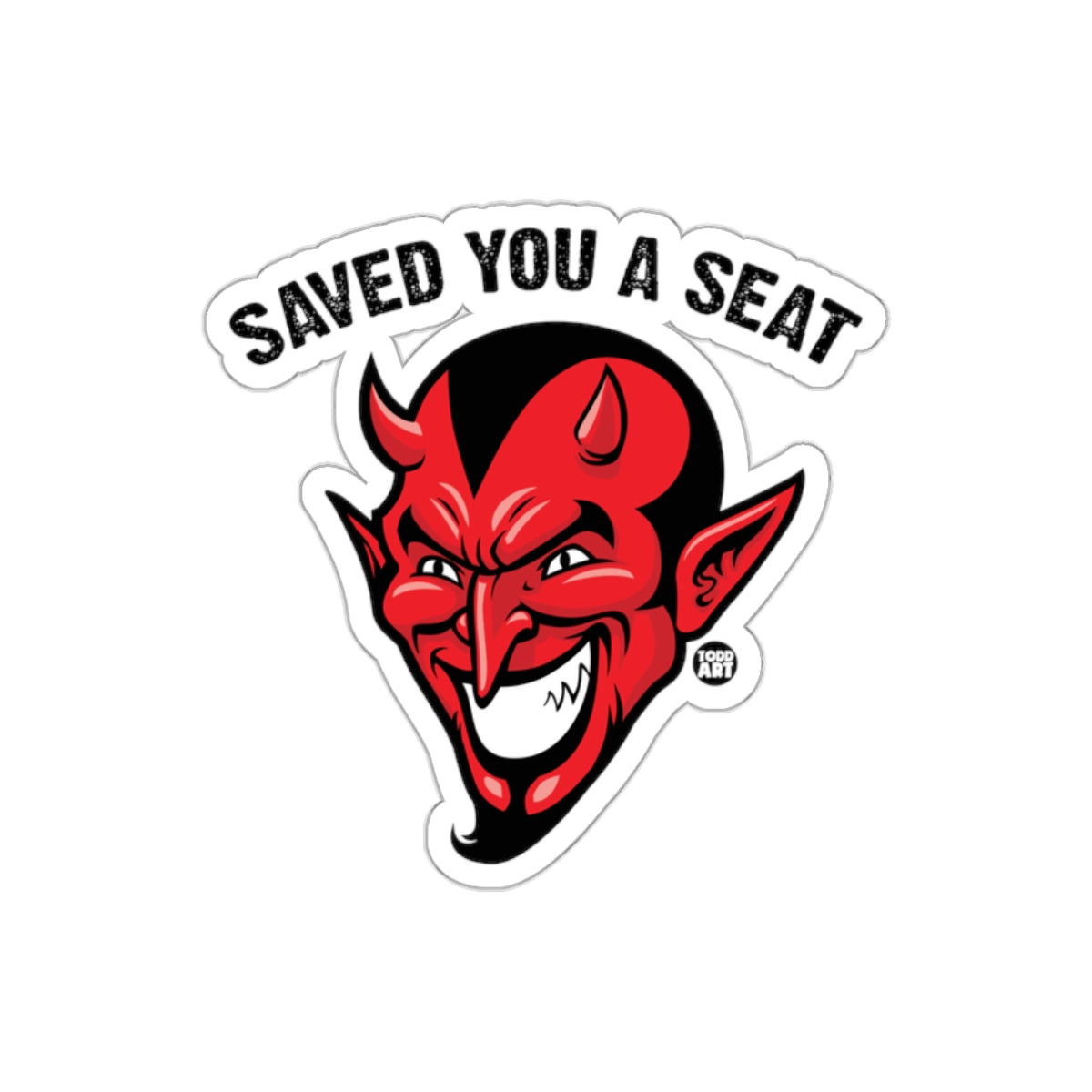 Saved You a Seat Devil Sticker