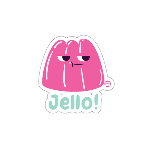Funny Jello Cartoon Sticker with Attitude