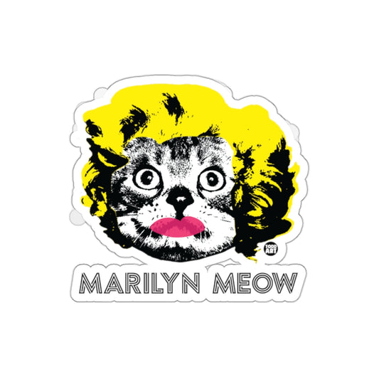 Marilyn Meow Sticker Funny Cat Pop Art Design