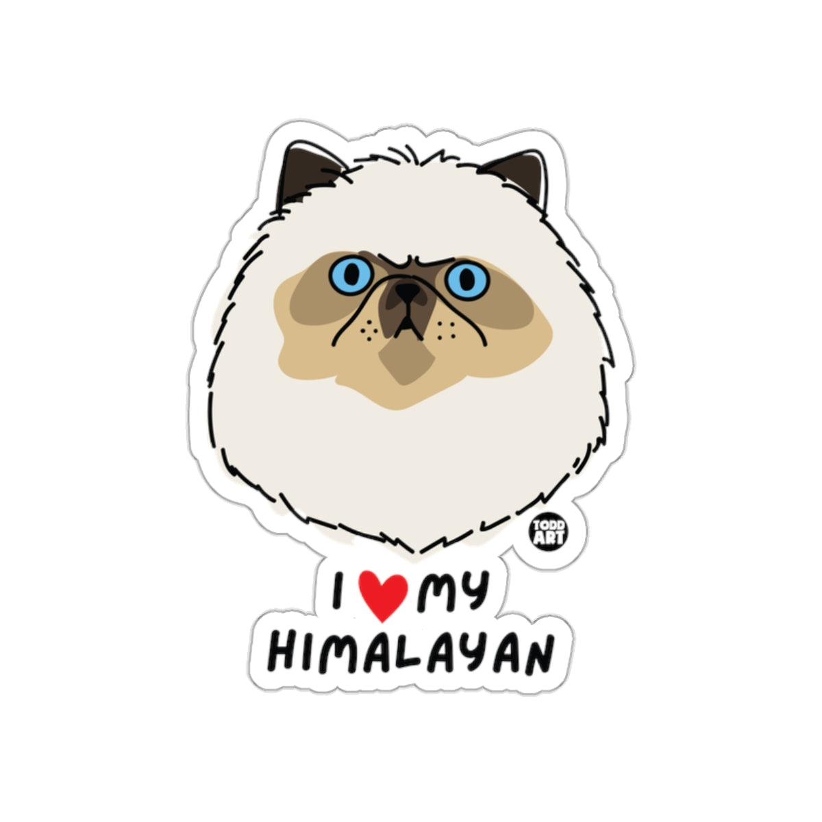 I Love My Himalayan Cat Sticker for Cat Lovers
