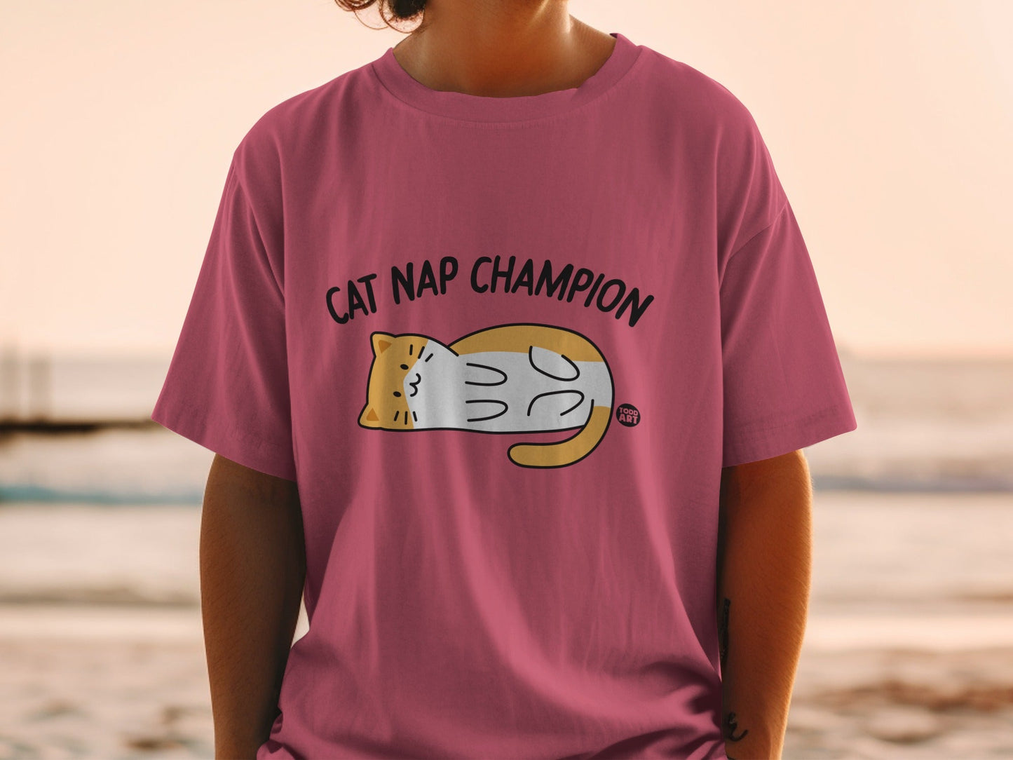 Cat Nap Champion Relaxed Fit T-Shirt for Comfort