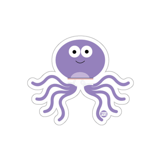 Cute Purple Octopus with Big Eyes Sticker