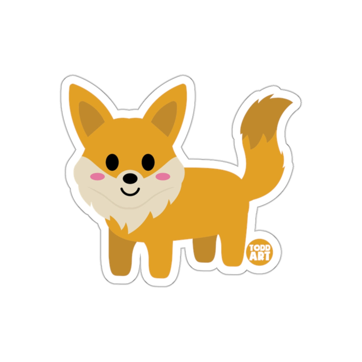 Cute Fox Character Sticker by Todd Art