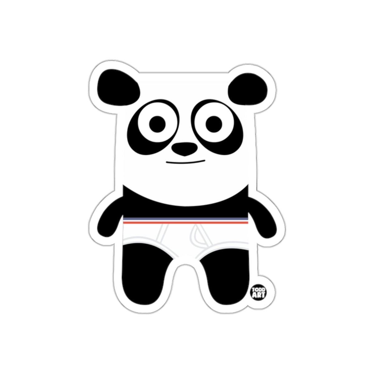 Cute Cartoon Panda with Underwear Sticker Product