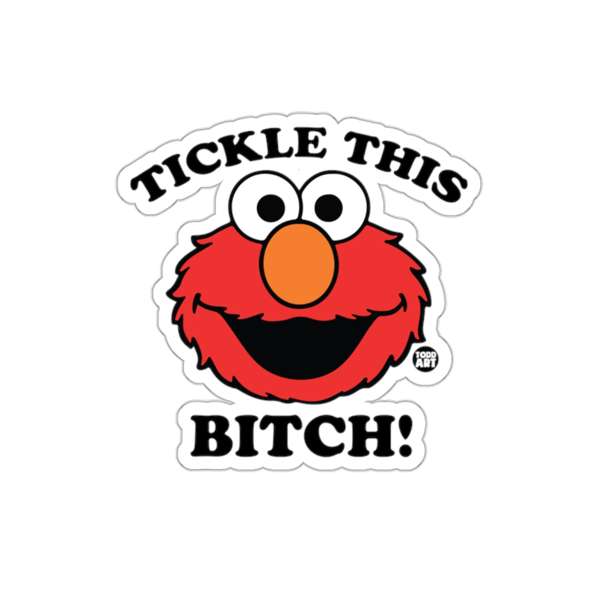 Tickle This Rude Elmo Face Funny Offensive Stickers