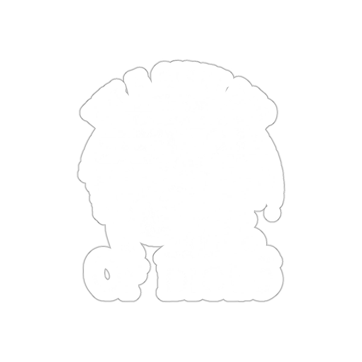 Custom White Outline Sticker Character Shaped Sticker