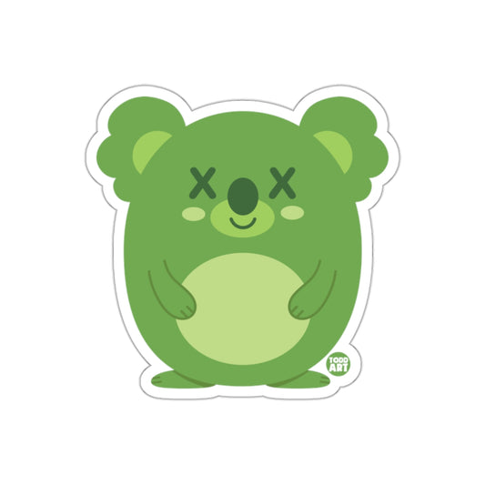 Cute Green Koala Bear Sticker Art for Kids and Adults