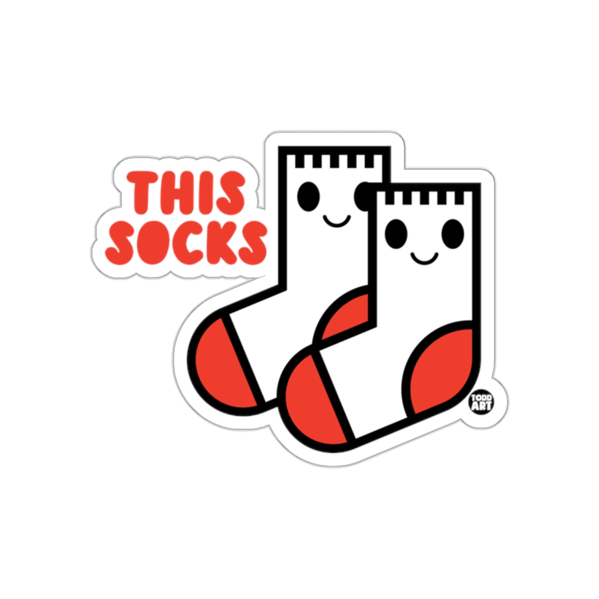 Cute This Socks Funny Sock Illustration Sticker