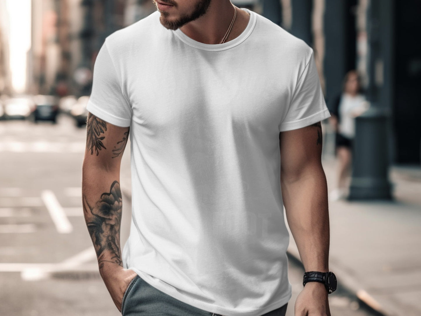 Stylish Casual White Short Sleeve Street Tee Shirt