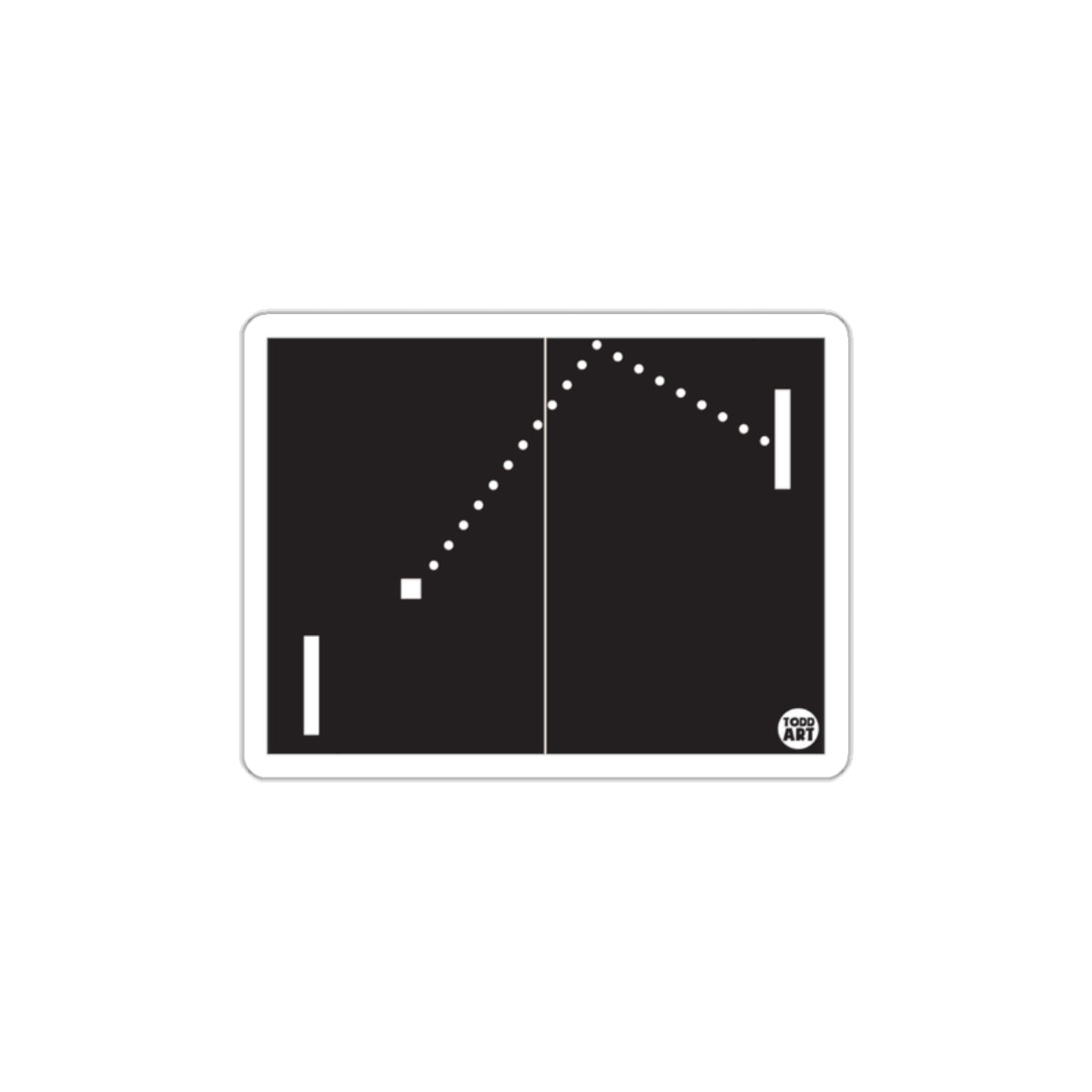 Retro Video Game Pong Inspired Graphic Art Print