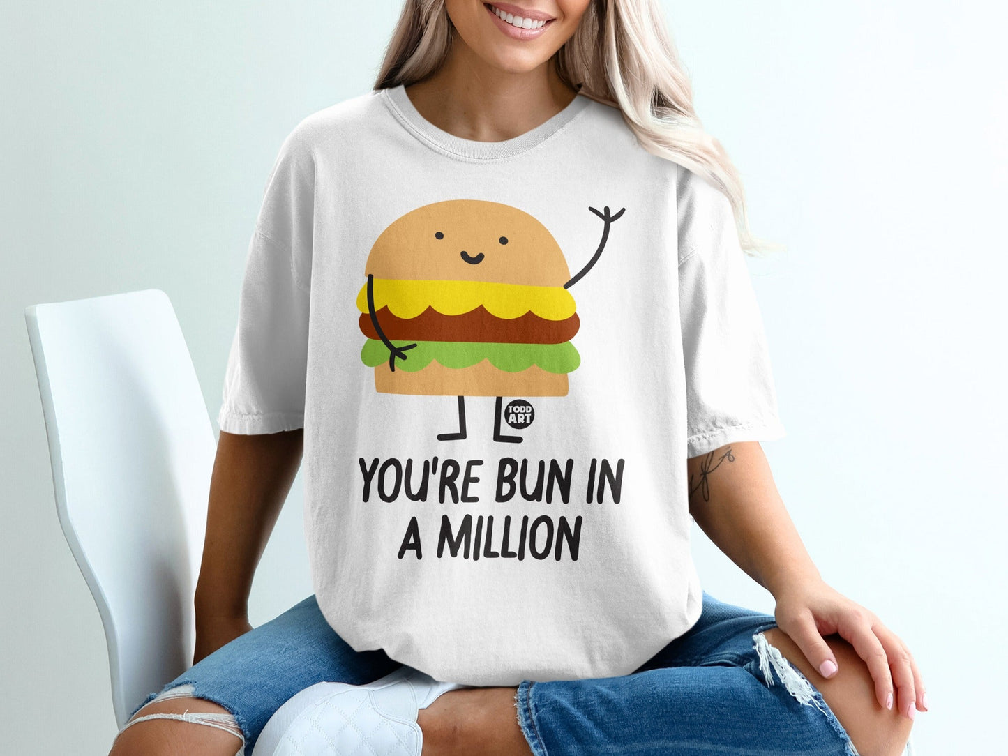 You're Bun In A Million Burger Graphic T-Shirt