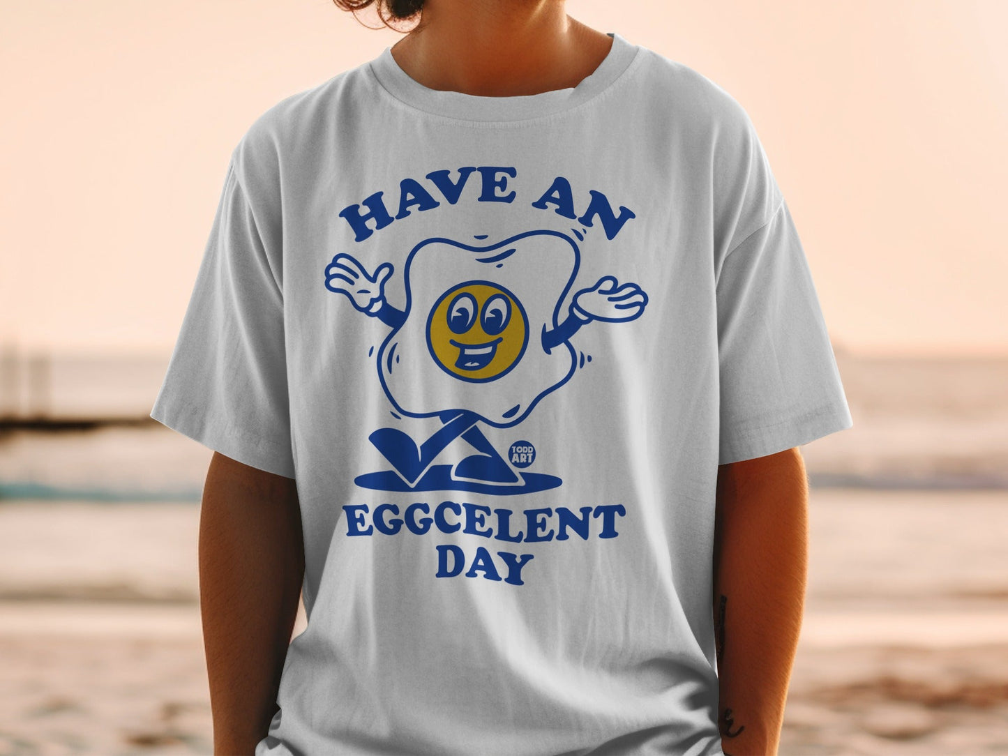 Have An Eggcellent Day Cartoon Egg T-shirt