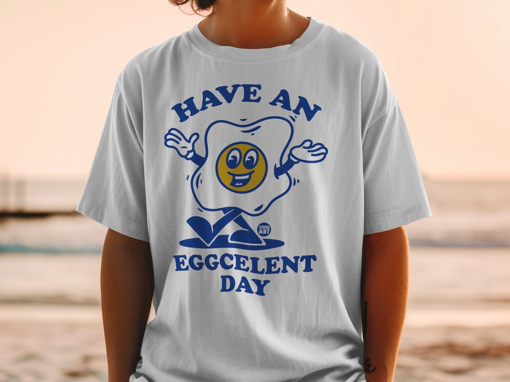 Have An Eggcellent Day Cartoon Egg T-shirt
