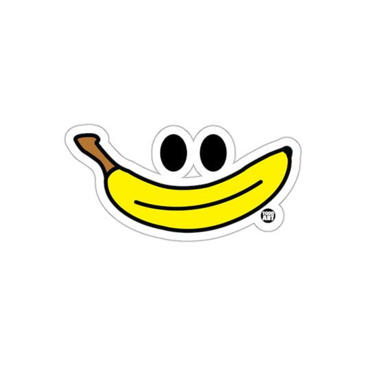 Cheerful Banana with Eyes Sticker for Laptops and Notebooks